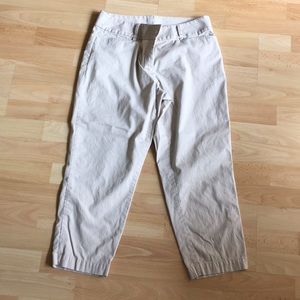 Loft size 8 curvy crop khaki pants